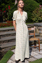Load image into Gallery viewer, Lucyia Antique Dress - Butter Yellow Flowers