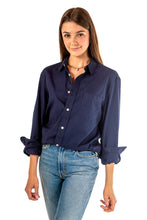 Load image into Gallery viewer, Classic Button Front Shirt - Navy

