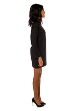 Load image into Gallery viewer, Edie Turtleneck Dress - Black Ponte