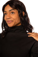 Load image into Gallery viewer, Edie Turtleneck Dress - Black Ponte