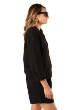 Load image into Gallery viewer, Linen Leisure Short Suit - Black