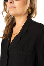 Load image into Gallery viewer, Linen Leisure Short Suit - Black