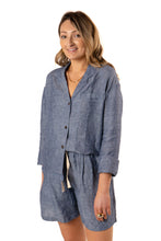 Load image into Gallery viewer, Linen Leisure Short Suit - Chambray