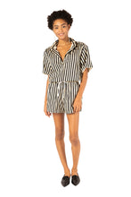 Load image into Gallery viewer, Striped Bobby Shirt - Black Cream
