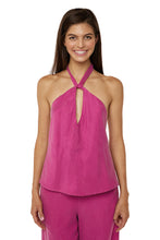 Load image into Gallery viewer, Luna Top - Magenta Cupro