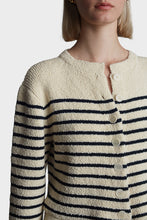Load image into Gallery viewer, Faye Cardi - Ivory &amp; Navy Stripe
