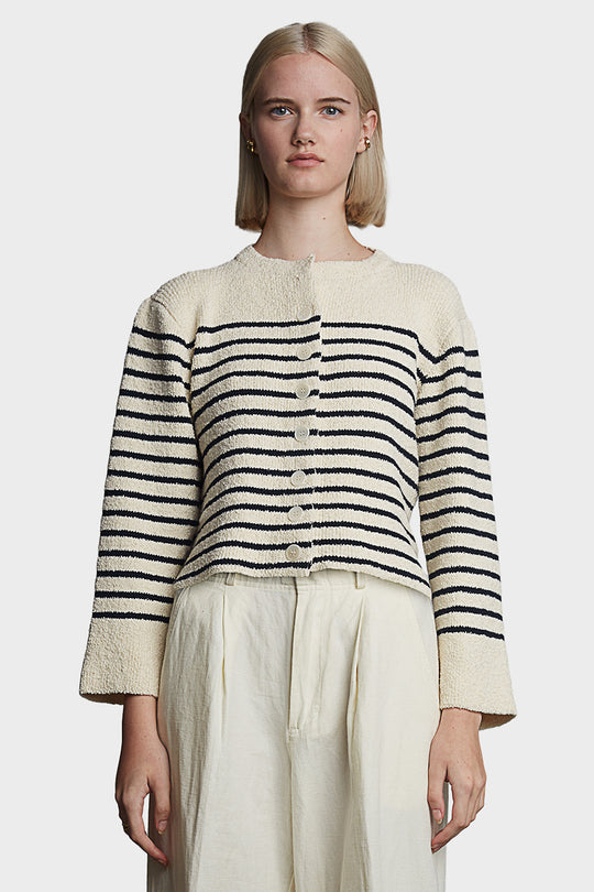 Faye Cardi - Ivory & Navy Stripe