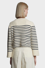 Load image into Gallery viewer, Faye Cardi - Ivory &amp; Navy Stripe
