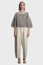 Load image into Gallery viewer, Elena Sweater - Ivory &amp; Navy Stripe
