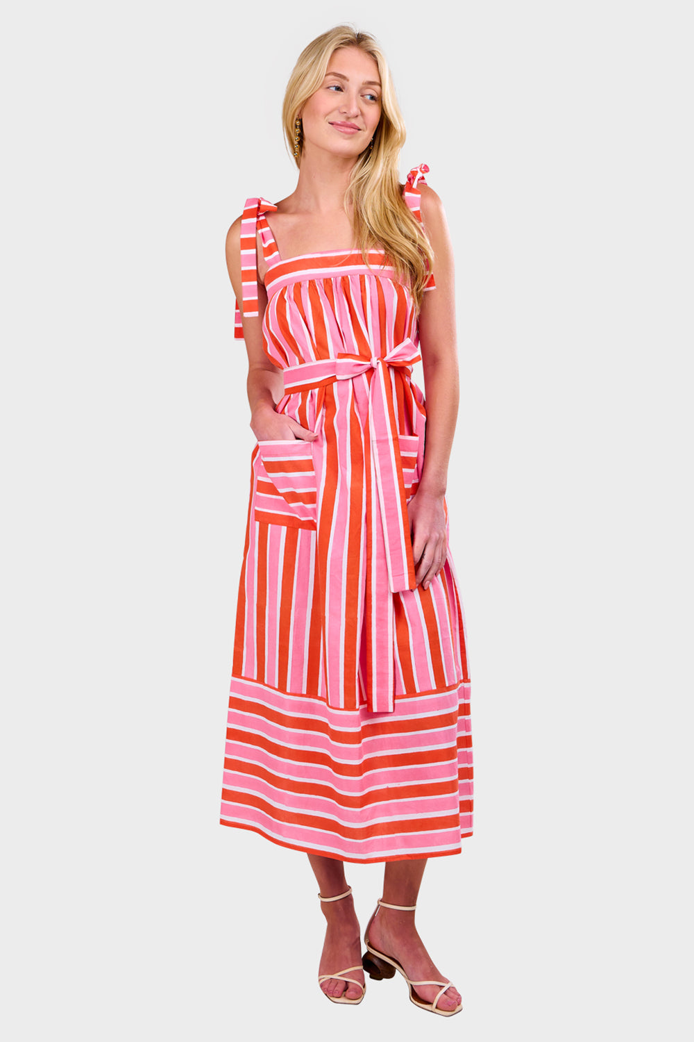 Palma Dress - Raspberry Stripe
