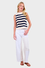 Load image into Gallery viewer, Lily Stripe Tank - Ivory &amp; Navy Stripe
