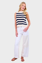 Load image into Gallery viewer, Lily Stripe Tank - Ivory &amp; Navy Stripe
