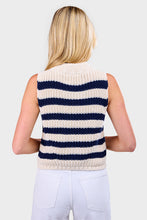 Load image into Gallery viewer, Lily Stripe Tank - Ivory &amp; Navy Stripe

