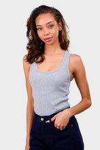 Load image into Gallery viewer, Camilo Classic Rib Top - Medium Grey Melange
