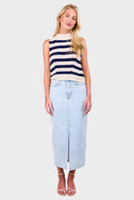 Load image into Gallery viewer, Niki Soft Bleached Denim Skirt - Bleached White
