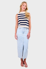 Load image into Gallery viewer, Lily Stripe Tank - Ivory &amp; Navy Stripe
