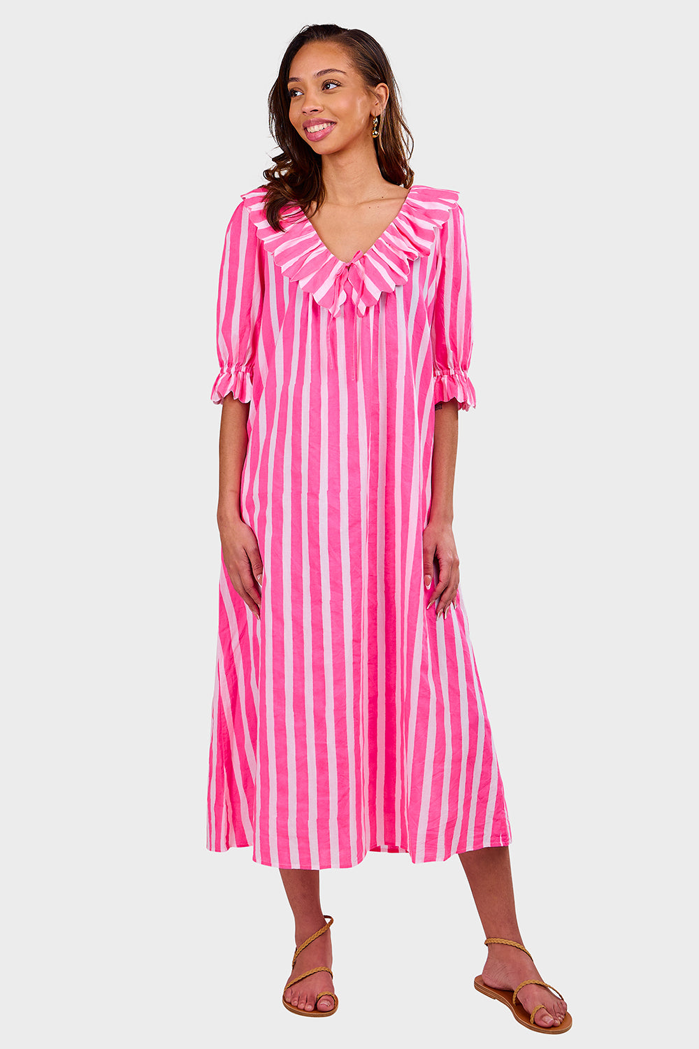 Ava Dress - Neon Stripe