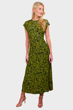 Load image into Gallery viewer, Rochella Midi Dress - Selcetta Paisley Green
