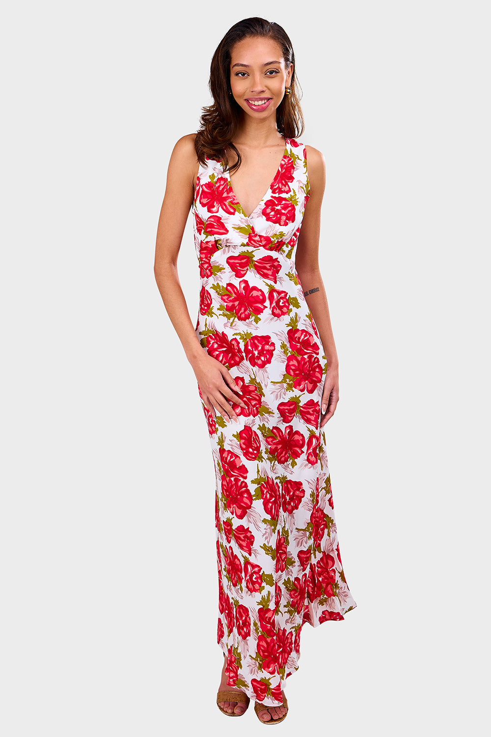 Acacia Maxi Dress - Isadora Floral Red