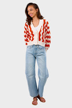 Load image into Gallery viewer, Luna Cardi - Ivory &amp; Tomato Combo
