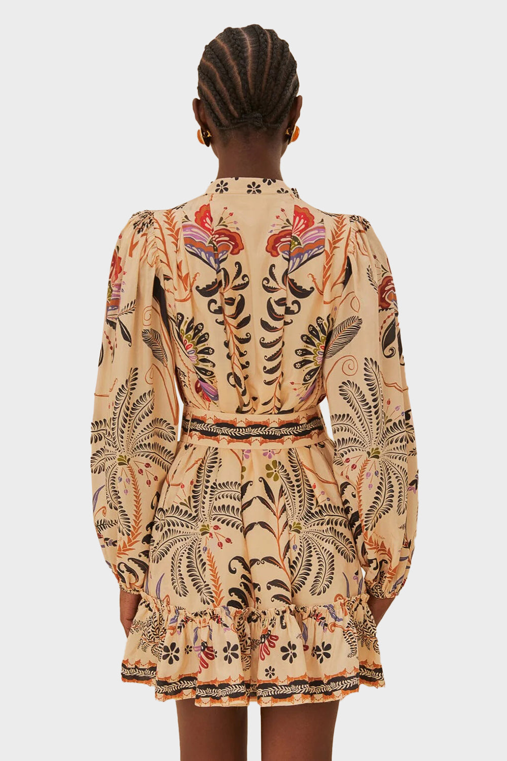 classic nature sand mini dress farm rio Sand Nature Square Neck Mini Dress