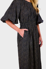 Load image into Gallery viewer, Carola Dress - Eline Print Black/Beige

