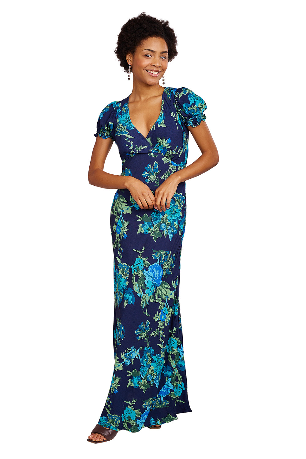 Reis Maxi Dress - Escala Floral Navy