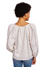 Load image into Gallery viewer, Frances Embroidery Blouse - Salt Organic
