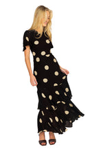 Load image into Gallery viewer, Esperanza Midi Dress - Veia Polka Dot Chocolate
