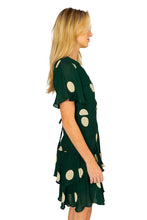 Load image into Gallery viewer, Mon Cheri Mini Dress - Veia Polka Dot Forest
