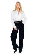 Load image into Gallery viewer, High Rise Relaxed Cord Trouser - Navy
