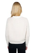 Load image into Gallery viewer, Wool Cashmere Engineered Rib V Neck Cardigan - White
