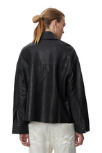 Load image into Gallery viewer, Meredith Textured Leather Jacket - Black
