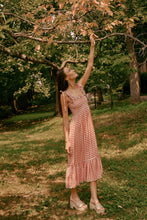 Load image into Gallery viewer, Bow Tie Midi Dress - Terracotta Gingham
