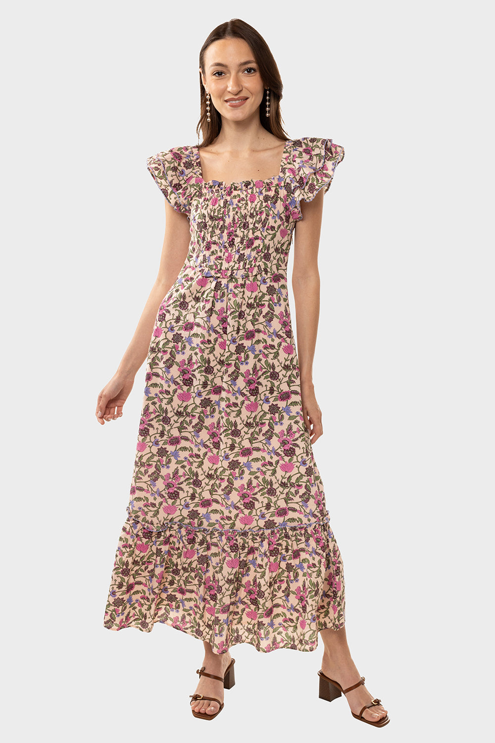 Anika Ankle Dress - Kaia Print