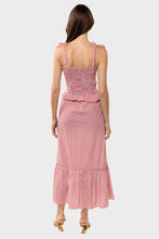 Load image into Gallery viewer, Alberica Front Buttoned Long Dress - Strawberry Check
