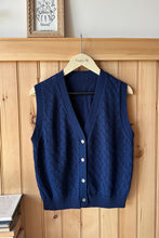 Load image into Gallery viewer, Astrid Knit Top - Navy Organic Cotton &amp; Silk
