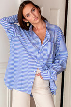 Load image into Gallery viewer, Ryan Shirt - Miller Stripe Bright Blue
