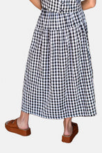 Load image into Gallery viewer, Single Tier Maxi Skirt - Black + White Check
