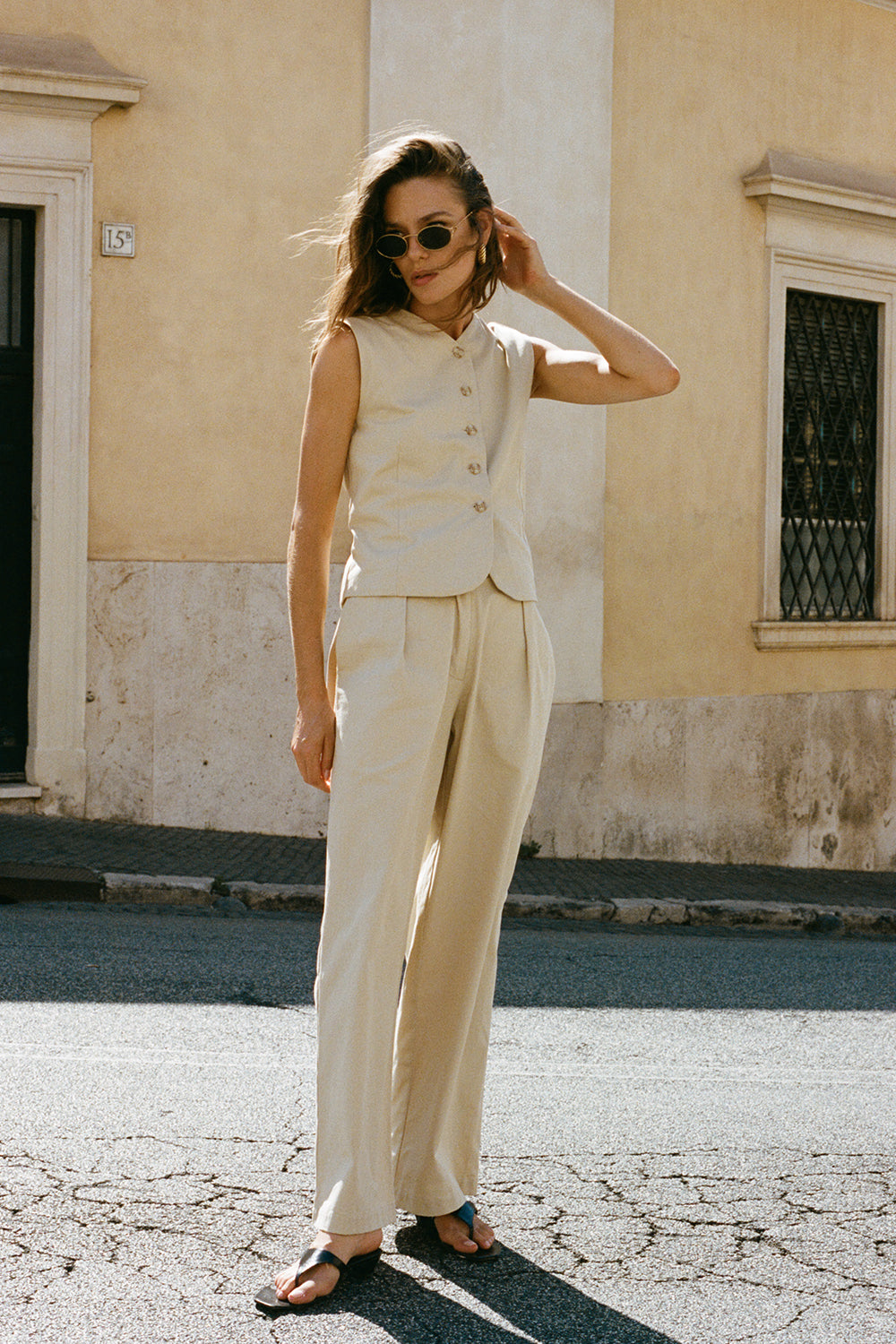 Udine Pant Bleached Sand – Apothea