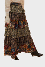 Load image into Gallery viewer, Jujus Garden Black Midi Skirt
