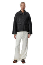 Load image into Gallery viewer, Meredith Textured Leather Jacket - Black
