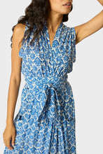 Load image into Gallery viewer, Nico Sleeveless Maxi - Fleur-De-Lis Blue

