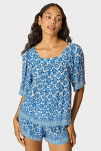 Load image into Gallery viewer, Tash Short - Fleur-De-Lis Blue

