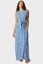 Load image into Gallery viewer, Nico Sleeveless Maxi - Fleur-De-Lis Blue
