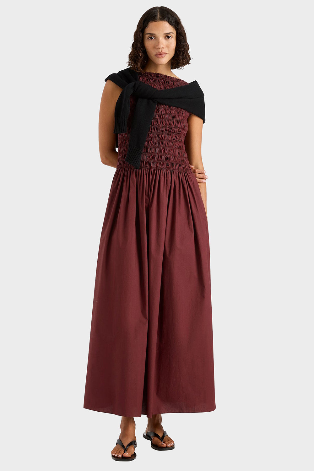 knee length dresses for ladies Margo Midi Dress in Hibiscus