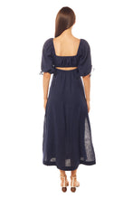 Load image into Gallery viewer, Frida Dress - Navy Linen
