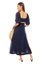 Load image into Gallery viewer, Frida Dress - Navy Linen
