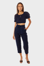 Load image into Gallery viewer, Rosa Blouse - Navy Linen
