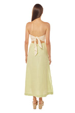 Load image into Gallery viewer, Penelope Dress - Neon Lime Linen
